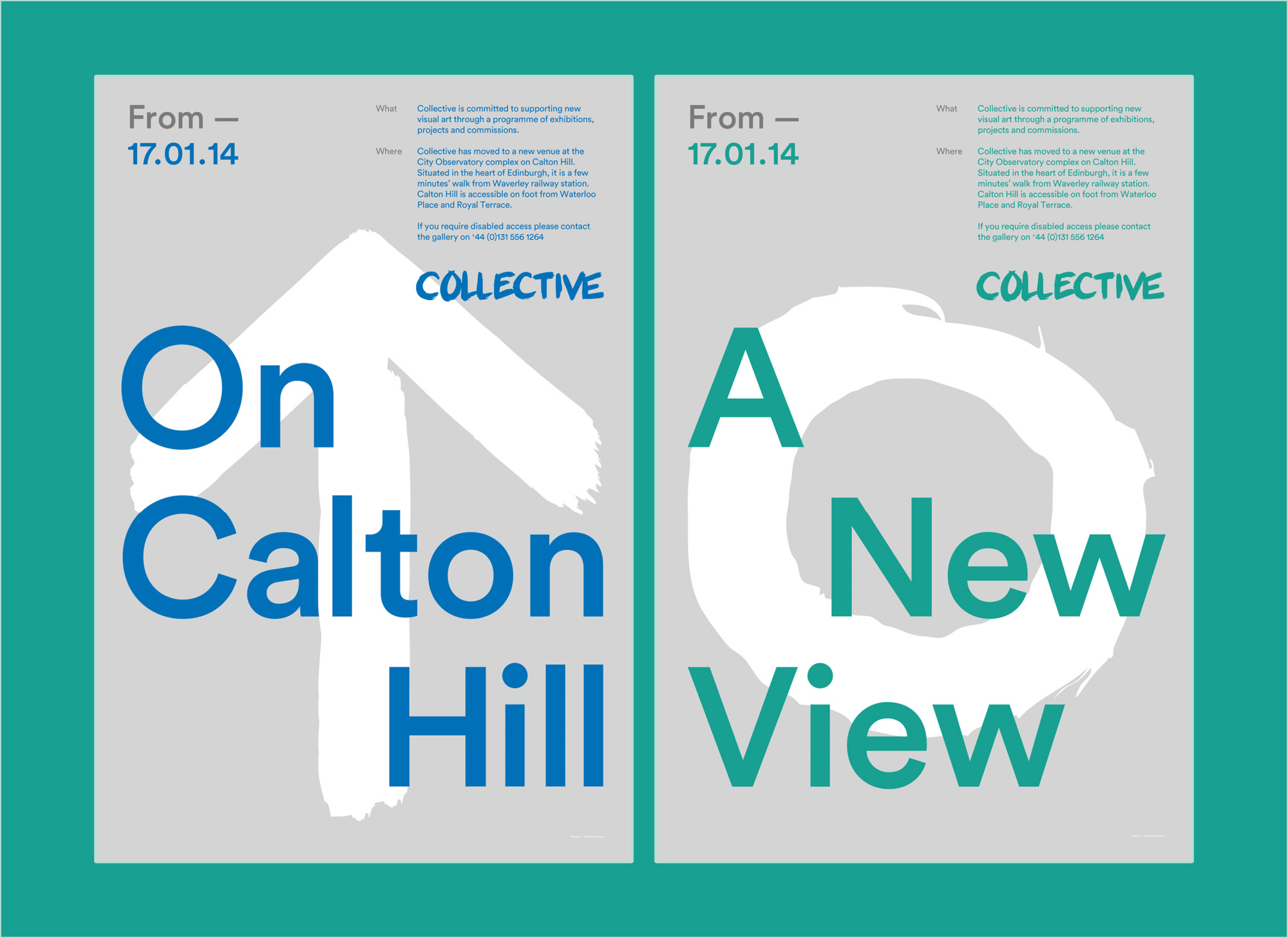 Two poster designs for Collective Gallery